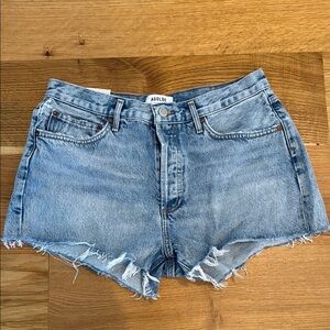 Agolde Blue Jean Shorts High-Waisted Cut-Off